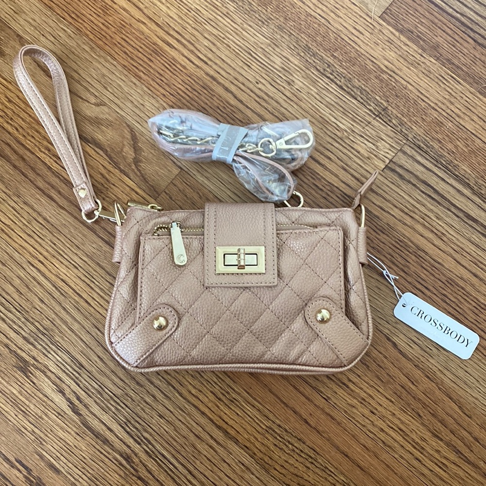 Charming Charlie NWT Rosegold Crossbody